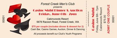 Jumbo Budget Color Event Ticket with Logo