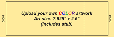 Upload-Your-Own Jumbo Budget Color Event Ticket