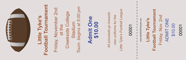 Jumbo Vertical Budget Color Event Ticket with Logo