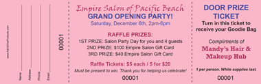 3-Part Jumbo Budget Color Raffle Ticket