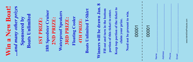 Jumbo Vertical Budget Color Raffle Ticket