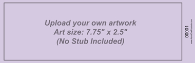 No Stub Upload-Your-Own Jumbo Economy Event Ticket