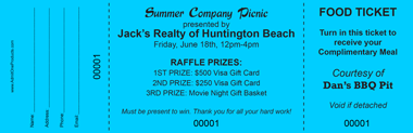 3-Part Jumbo Raffle Ticket