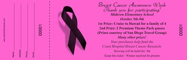 Jumbo 2-3/4&quot; x 8-1/2&quot; Raffle Ticket with Logo