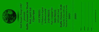 Jumbo Vertical Raffle Ticket with Logo