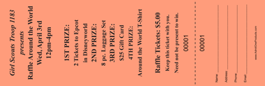 Jumbo Vertical Raffle Ticket