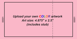 Upload-Your-Own Large Budget Color Event Ticket