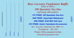 Large Budget Color Raffle Ticket
