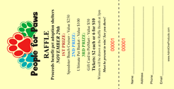 Large Vertical Budget Color Raffle Ticket with Logo