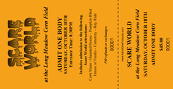 Large Vertical Economy Event Ticket with Logo