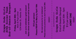 Large Vertical Economy Event Ticket