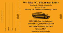 Large 2.8&quot; x 5.5&quot; Raffle Ticket with Image