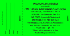 Large 2.8&quot; x 5.5&quot; Raffle Ticket