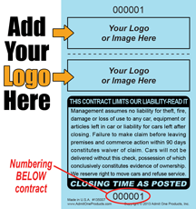 2 Part Custom Bailment Ticket - Logo Only