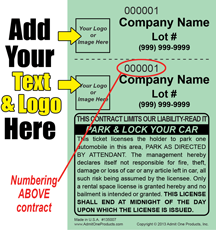 2 Part Custom Park and Lock N2 - Logo and Text