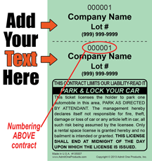 2 Part Custom Park and Lock N2 - Text Only