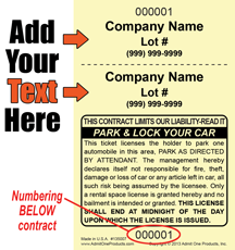 2 Part Custom Park and Lock - Text Only