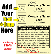 2 Part Custom Park and Lock - Logo and Text