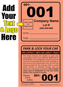 2 Part Custom Self Park and Lock - Logo and Text