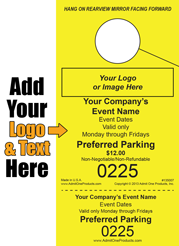 Event HT-225 - 2 part Custom Hang Tag - Text and Logo