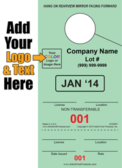 Color Monthly - 2 part Custom Hang Tag - Text and Logo
