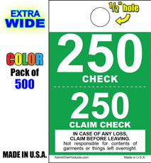 2 Part Color Coat Check - Pack of 500