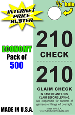 2 Part Economy Coat Check - Pack of 500