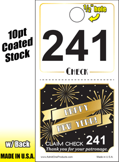 2 Part Seasonal Coat Check - New Years