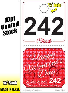 2 Part Seasonal Coat Check - Valentine&#039;s Day