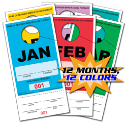 2-3/4&quot; x 5-1/2&quot; Stock Monthly Hang Tags Pack - Full Color