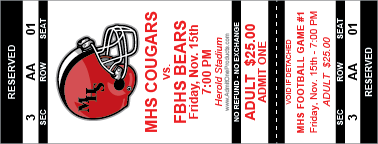 Classic RSVD Ticket - Color Logo and Text