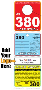 Color Stub HT-380 - 3 Part Custom Hang Tag - Logo Only