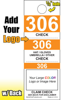 3 Part Custom Color Bar Coat Check w/ Back - Logo