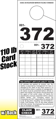 Hotel HT-372 - 3 Part Valet Hang Tags