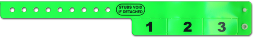 3 Stub Vinyl Wristband
