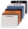 3-5/8&quot; x 2-21/64&quot; Horizontal Solid Color Back Badge Holder
