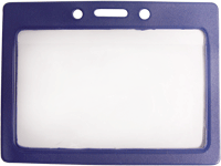 3-3/8&quot; x 2-1/8&quot; Horizontal Color Border Badge Holder