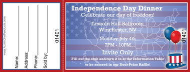 Americana Full Color Raffle Ticket