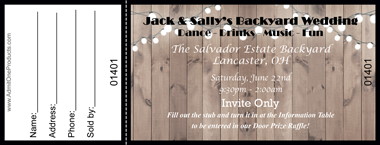 Backyard Party Full Color Raffle Ticket