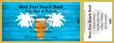 Beach Beer Fest Full Color Ticket