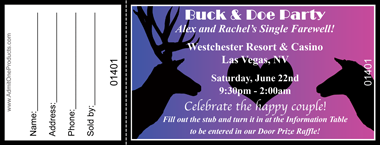 Buck and Doe Love Full Color Raffle Ticket