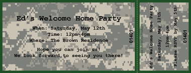 Camouflage Full Color Ticket