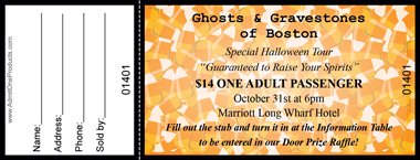 Candy Corn Full Color Raffle Ticket with Text