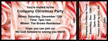 Candy Canes Full Color Ticket