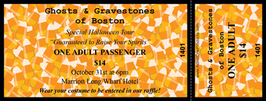 Candy Corn Full Color Ticket with Text
