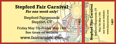 Carnival Rides Full Color Ticket