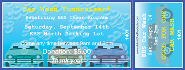Car Wash Full Color Ticket