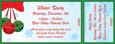Christmas Bells Full Color Ticket