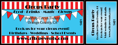 Circus Flags Full Color Ticket