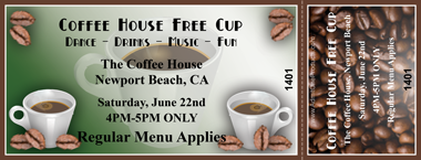 Coffee Break Full Color Ticket